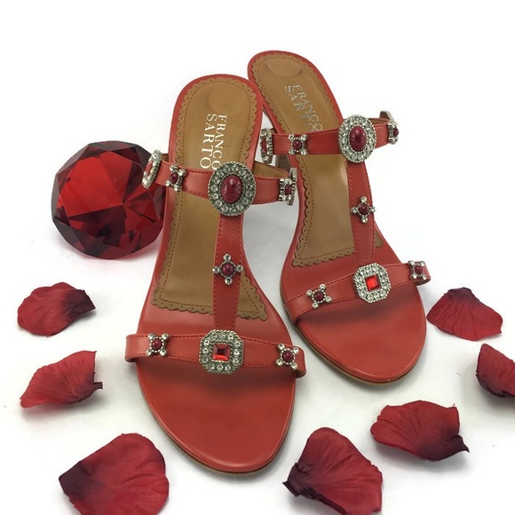 franco sarto orange sandals